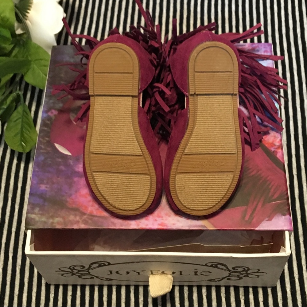 NWOT Joy Folie Fringe Sandals - Picture 5 of 8